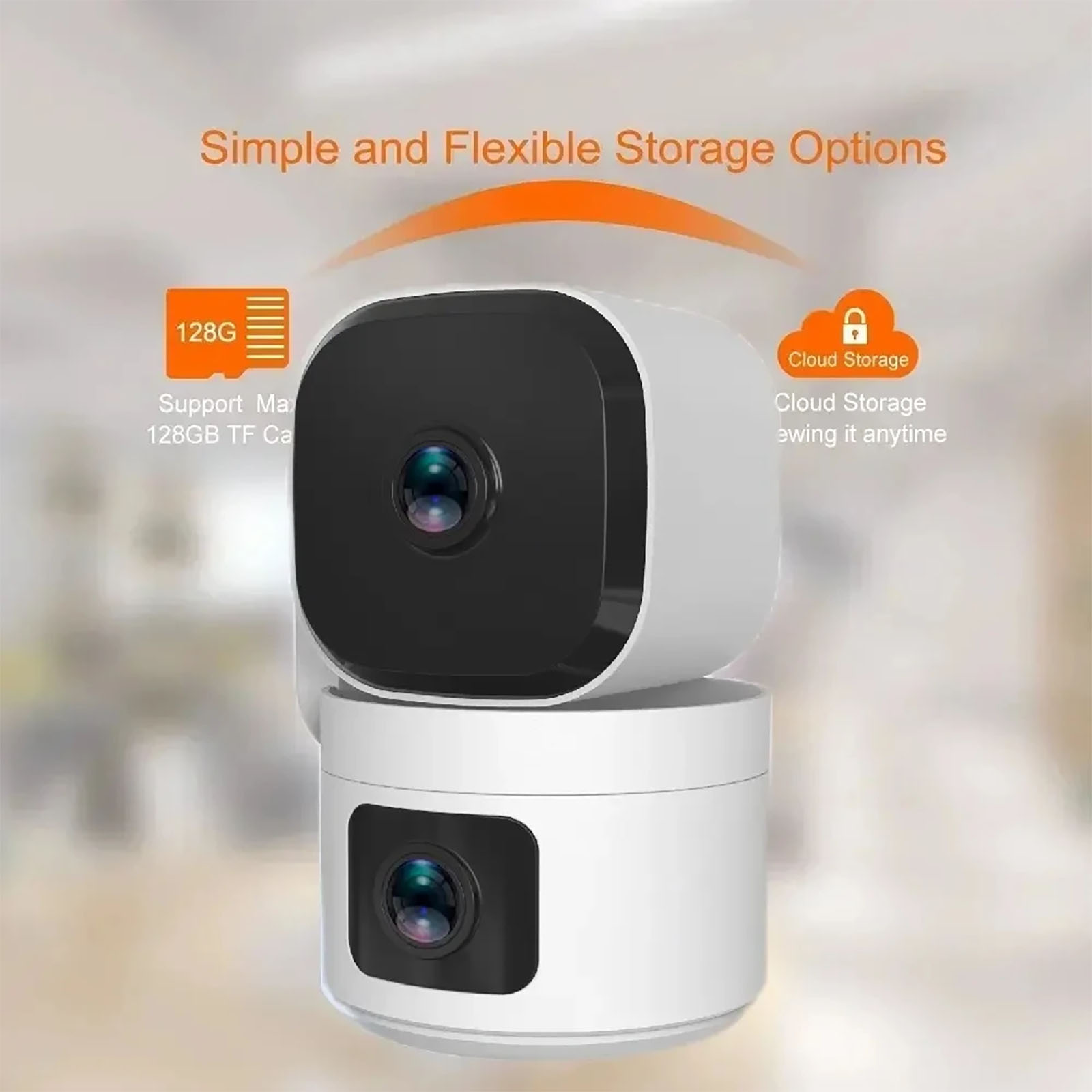 UHD Dual Lens 2K 4MP 360° PTZ WLAN Indoor WiFi Camera (3)