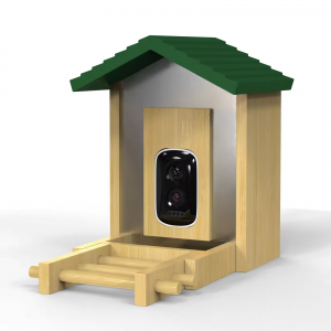 Wood-Cased Bird Feeder with 5MP WiFi Camera