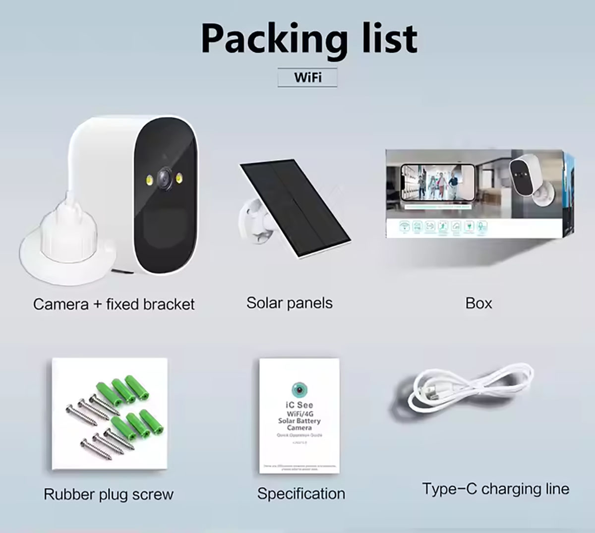 3MP Long Last 18650 Battery Life WiFi CCTV Camera ICSEE 1080P Waterproof Wireless Security Battery WiFi IP Camera (5)
