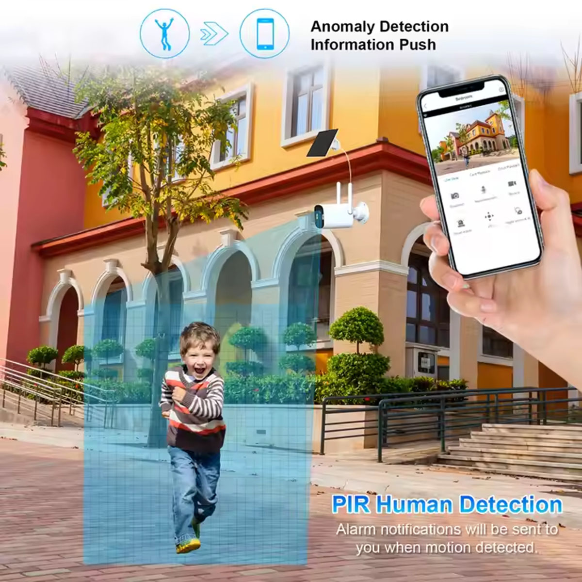 4MP HD Smart Home Security Camera IP66 Waterproof Solar Panel WIFI CCTV Low Power Battery Outdoor  (