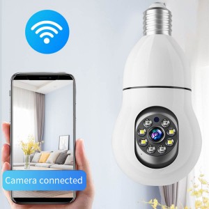 5G Dual Band E27 Socket IP Full Color Bulb WiFi Camera