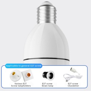 5G Dual Band E27 Socket IP Full Color Bulb WiFi Camera