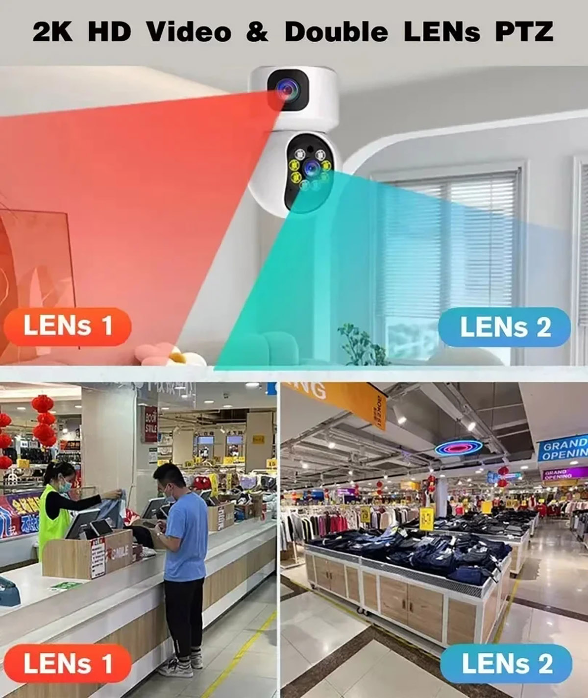 5G Dual-Band WiFi CCTV Camera with Dual Lenses (1)