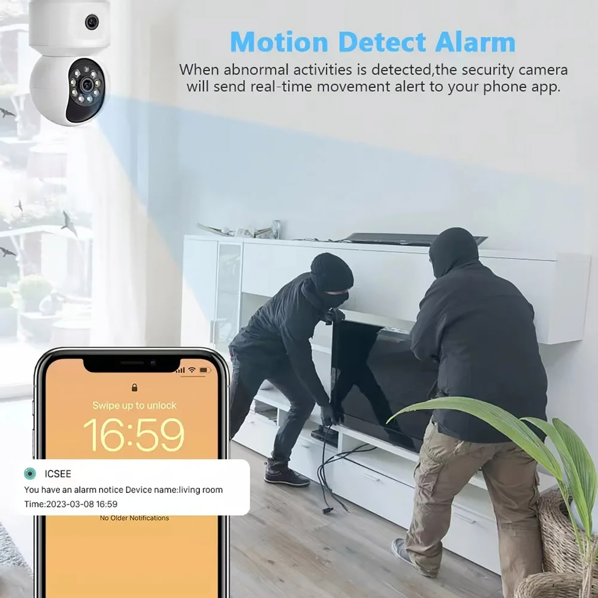 5G Dual-Band WiFi CCTV Camera with Dual Lenses (2)