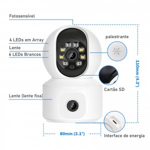 5G Dual-Band WiFi CCTV Camera with Dual Lenses