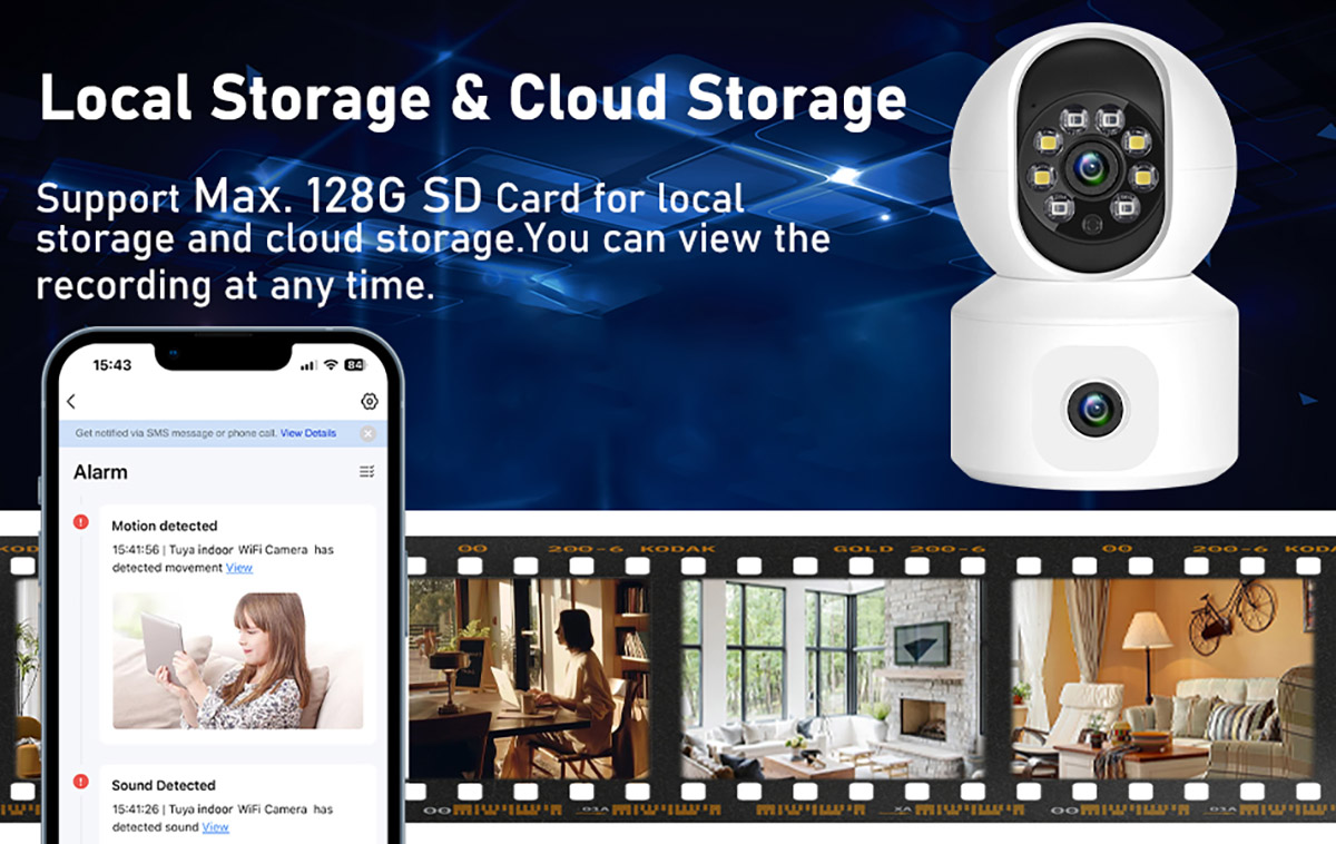 5G Dual-Band WiFi CCTV Camera with Dual Lenses (3)