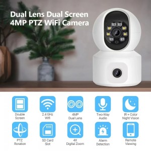 5G Dual-Band WiFi CCTV Camera with Dual Lenses