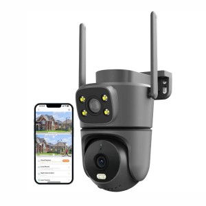  4MP Dual Lens Dual Screens Smart Video Surveillance Auto Tracking Camera
