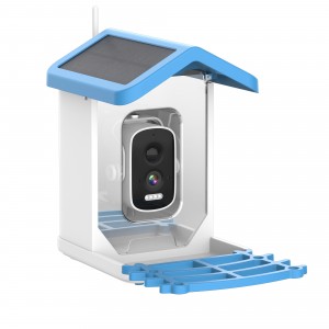 5MP WiFi Bird Feeder Camera (Wood Casing) – QR/Bluetooth Setup, Sound Alarm, -10℃ to +55℃ Working Temp