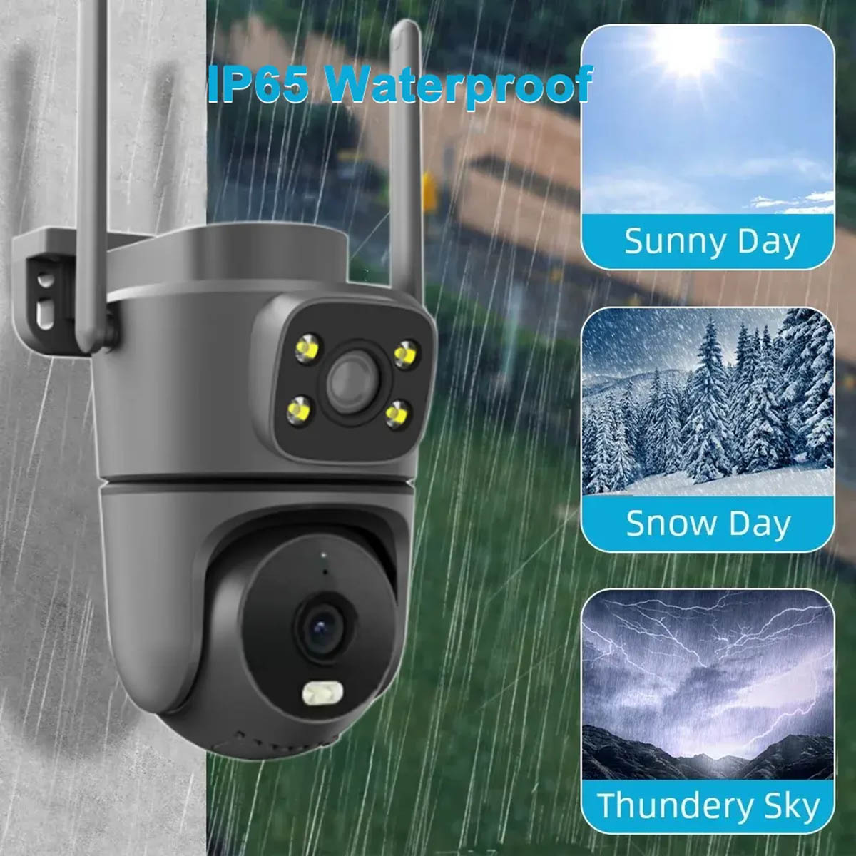  4MP Dual Lens Dual Screens Smart Video Surveillance Auto Tracking Camera (6)