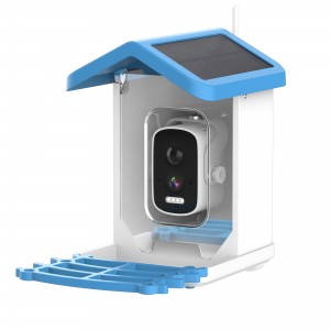 5MP WiFi Bird Feeder Camera (Wood Casing) – QR/Bluetooth Setup, Sound Alarm, -10℃ to +55℃ Working Temp
