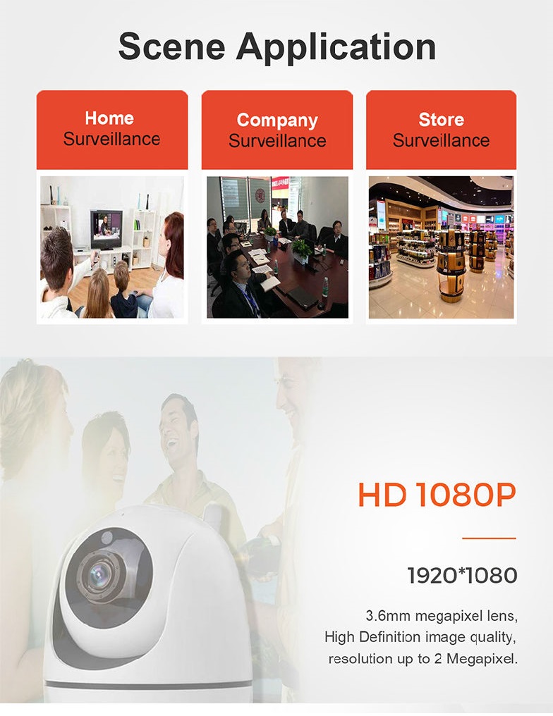 FHD Pet Baby2-Way Audio indoor Security AI detection Indoor WiFi Camera (4)