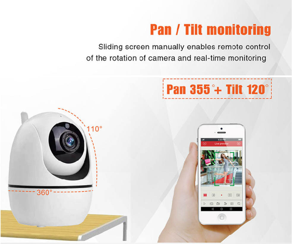 FHD Pet Baby2-Way Audio indoor Security AI detection Indoor WiFi Camera (5)