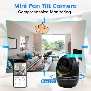 FHD Pet Baby2-Way Audio indoor Security AI detection Indoor WiFi Camera – Black