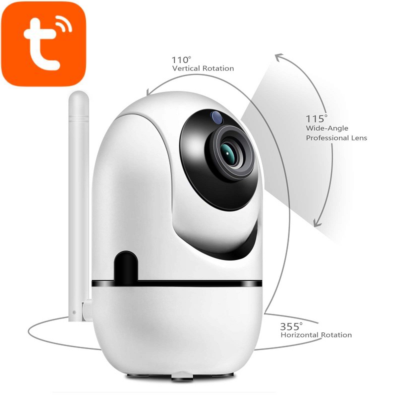 Tuya h.265 2mp hisilicon 8 channel wireless cctv home security camera system wifi nvr kit outdoor AI human detection