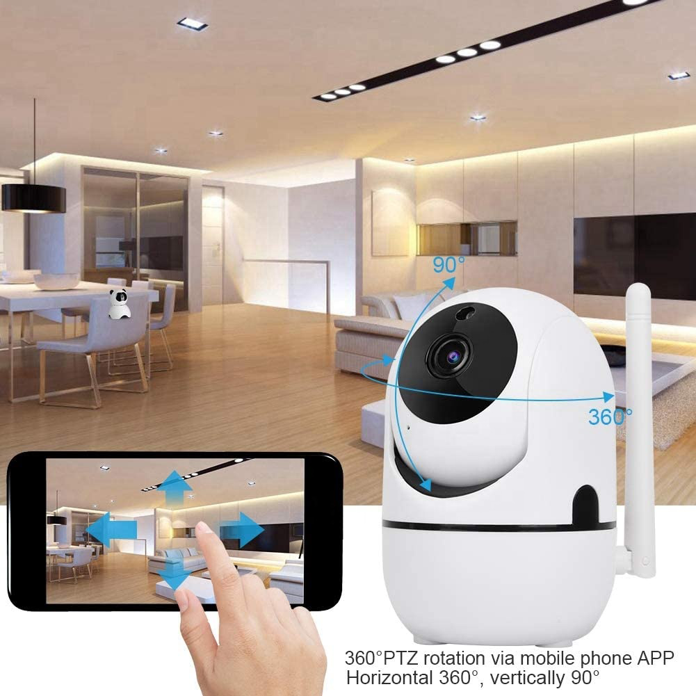 720P HD WiFi PTZ  Dome Home Baby Camera Monitor in Two-Way Audio IR Night Sensor Detection