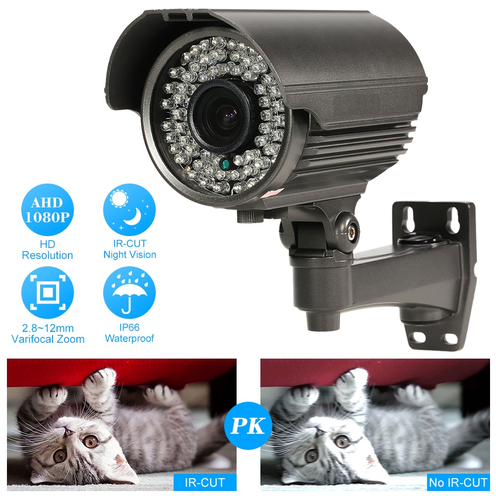 4MP Automatic Zoom  AHD CCTV Camera Infrared Outdoor Gray Bullet Street Surveillance CCTV Analog Camera