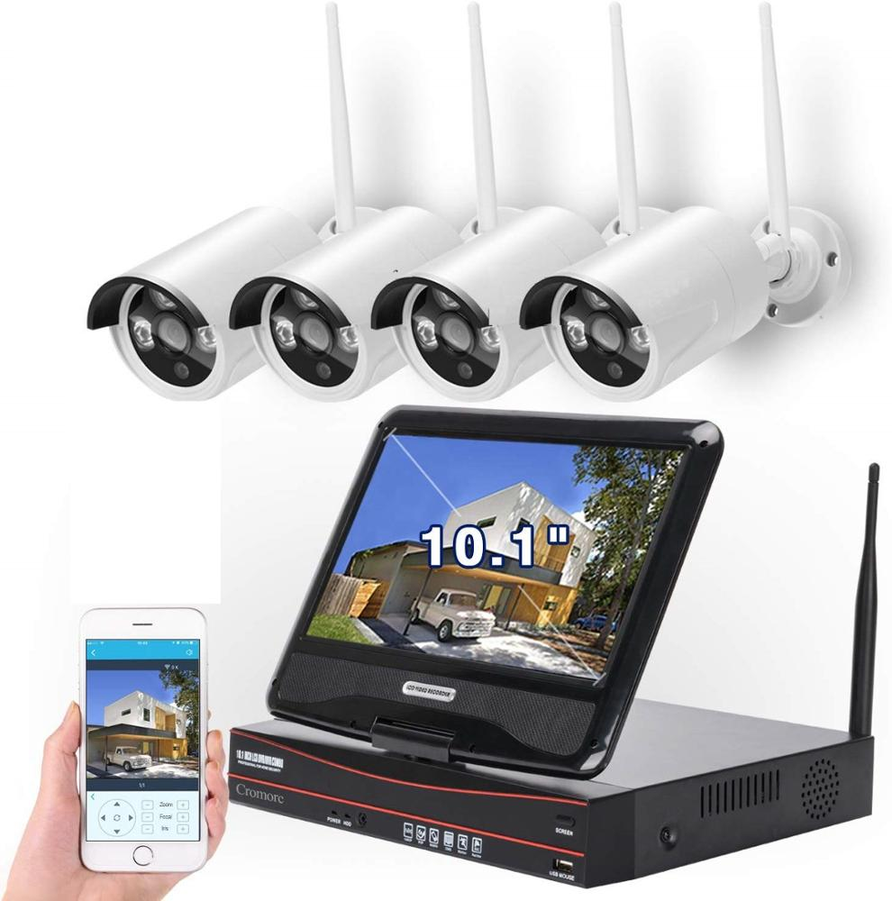 4 channel wifi 1080P nvr kit 4ch onvif 2mp hd camera wireless P2P home Waterproof audio security surveillance cctv system