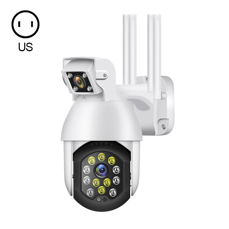 Dual Lens  WIFI IP CCTV Security Wireless Outdoor Waterproof Home Double Lens PTZ  IR Cam