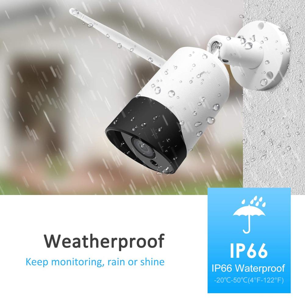 2.4G 1080P WiFi Wireless Outdoor Security Camera  Night Vision Security Camera with Two-Way Audio, Motion Detection,