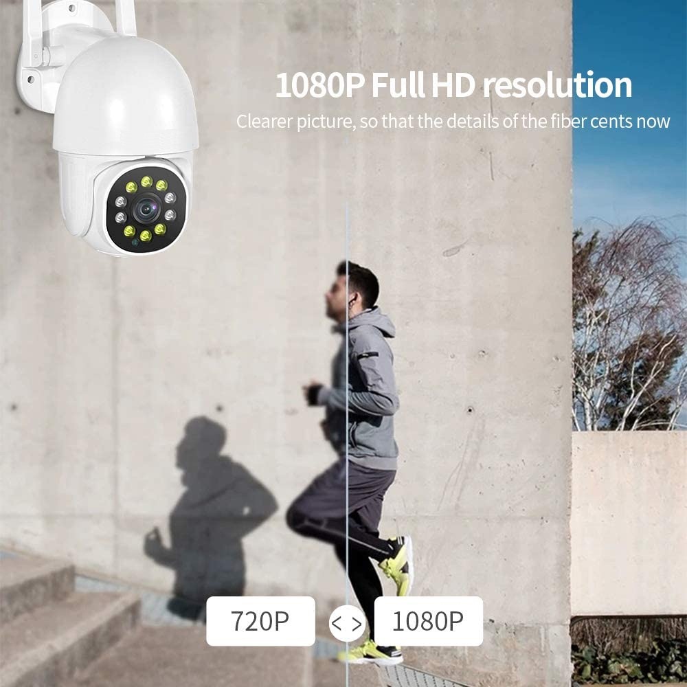 Smart Security Outdoor PTZ 1080P Full HD WiFi IP Cam Mini Pan/Tilt Home Surveillance Camera