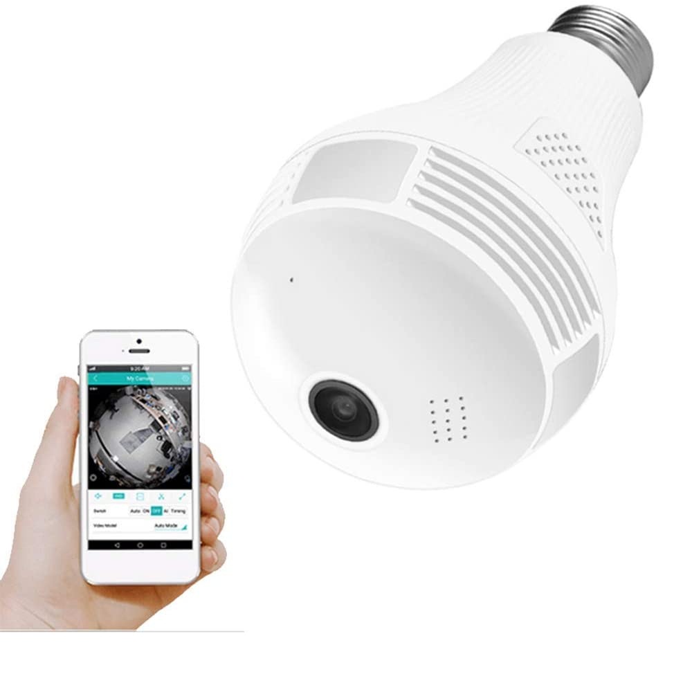 Full HD 1080P Dome Surveillance Fisheye Cameras Home 2.4GHz WiFi 360 Panoramic Home Baby Pet Monitor Light Bulb VR Camera