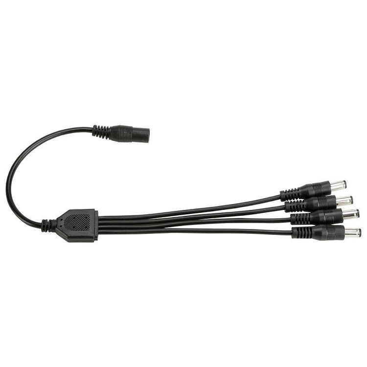 4 OUTPUT POWER CABLE 1 Female to 4 Male Splitter Cable For CCTV Accessories