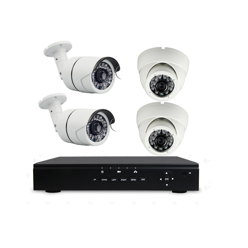4CH 1080P XMEYE POE NVR can support 4*1080P with ONVIF  VGA and 1*SATA HDD APP XMEYE