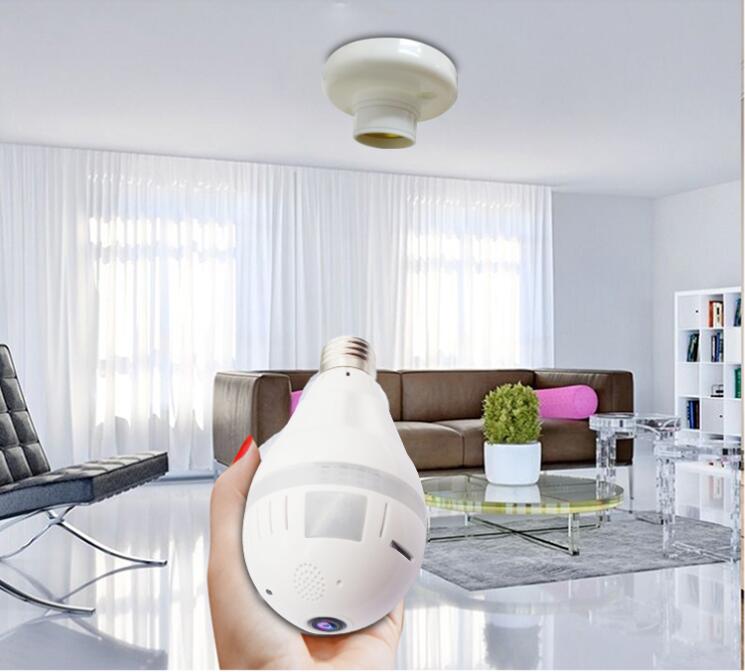 Yoosee 360 degree 960P Indoor Home Surveillance WIFI IP Wireless  Light Bulb Fisheye Camera