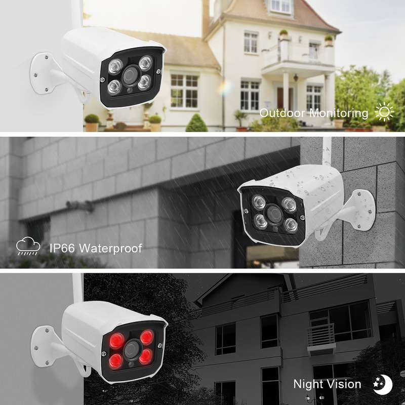 Tuya Smart Life 4CH 5MP FHD Video System Surveillance Camera NVR Kit Wireless WIFI CCTV System Camera Security System