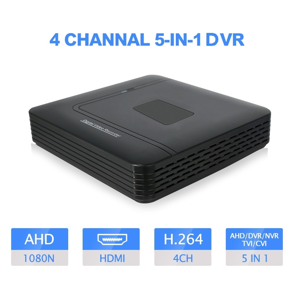 1080P 4CH H264 Hybrid DVR AHD CVI TVI NVR 5-in-1  for CCTV Camera Security System