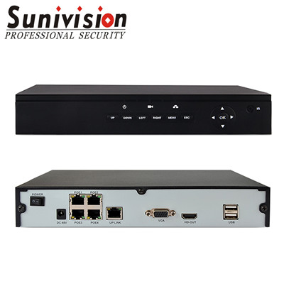 NVR POE 4ch 1080P ONVIF XMEYE support 2 SATA HDD