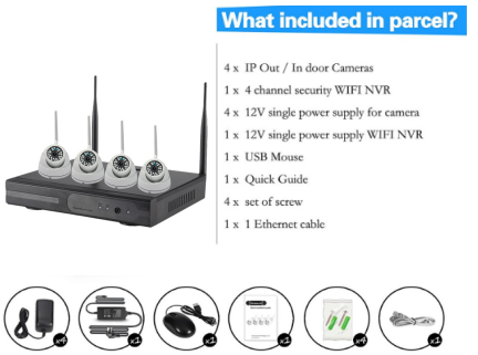 POE NVR kit P2P network waterproof metal housing IP camera public and home security