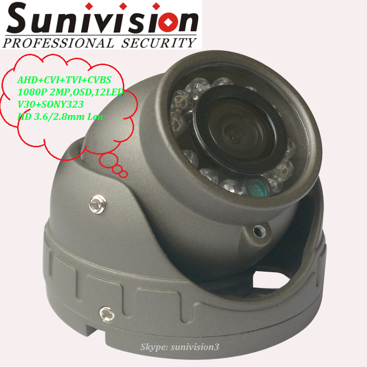 1080 Mini IR Dome Bus Car Surveillance Camera 2MP