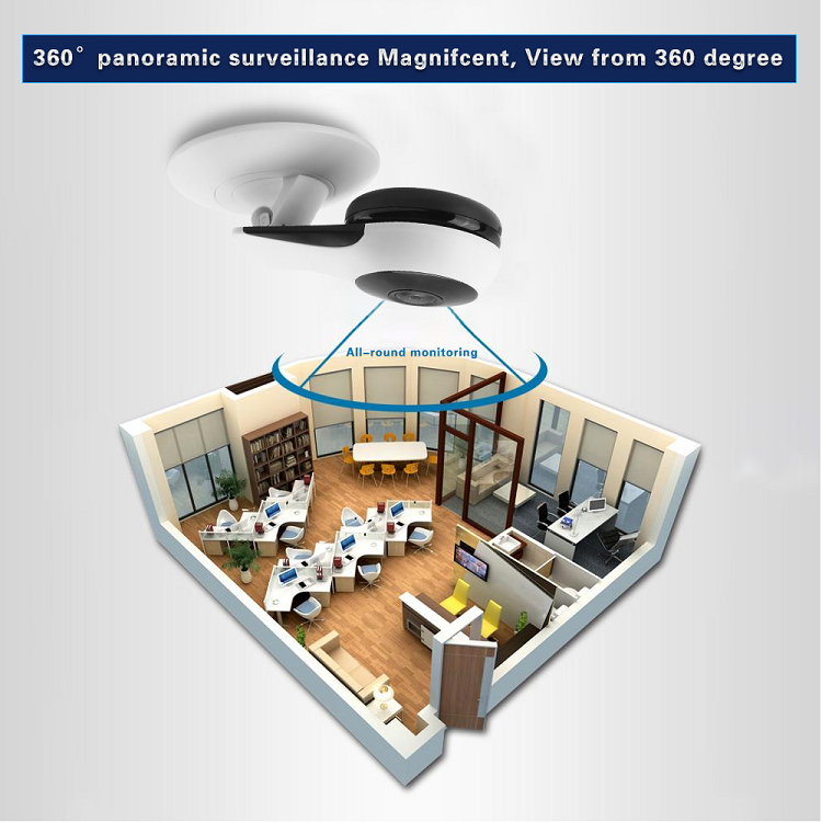 1080P HD Fisheye Mini Indoor Night Vision Cloud Storage IP  Wireless  WiFi IP VR CCTV Camera Cam