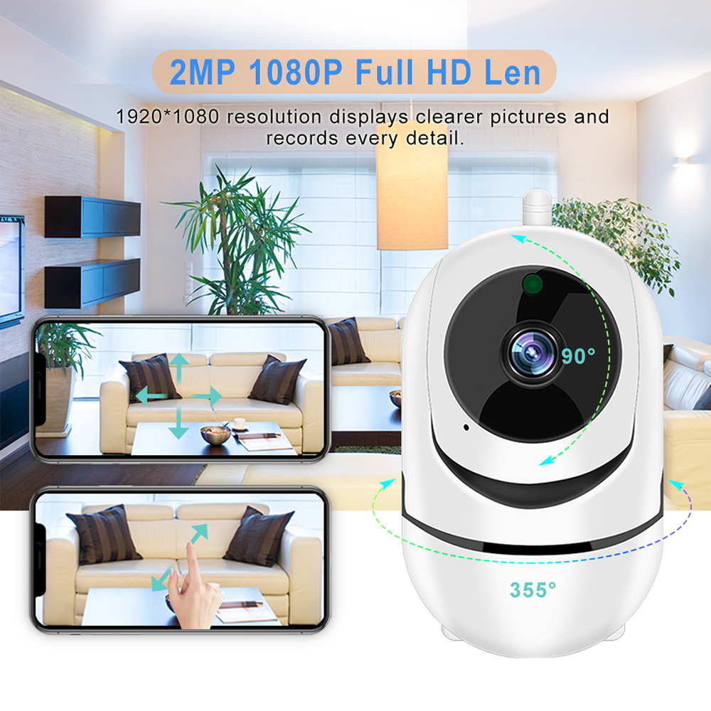 Two way audio security baby & pet monitor cctv smart home with camera 360 surveillance degree wifi mini camera
