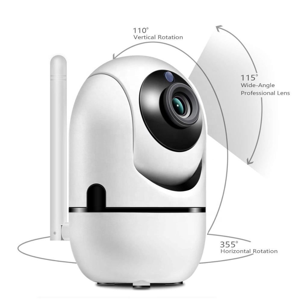 720P HD WiFi PTZ  Dome Home Baby Camera Monitor in Two-Way Audio IR Night Sensor Detection