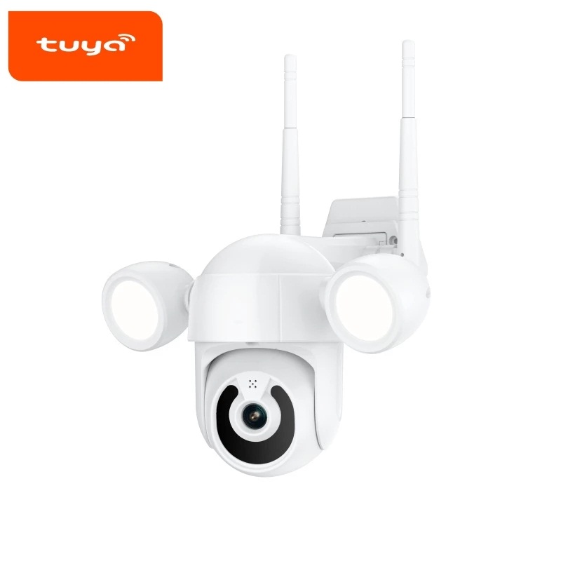 floodlight Tuya Wifi IP Camera Outdoor Night Vision wireless PTZ Home Security CCTV Surveillance  camera Featured Image