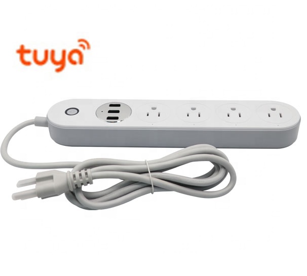 Smart Tuya Plug Power Strip TUYA power extension socket of smart WiFi Extension Socket US smart plug