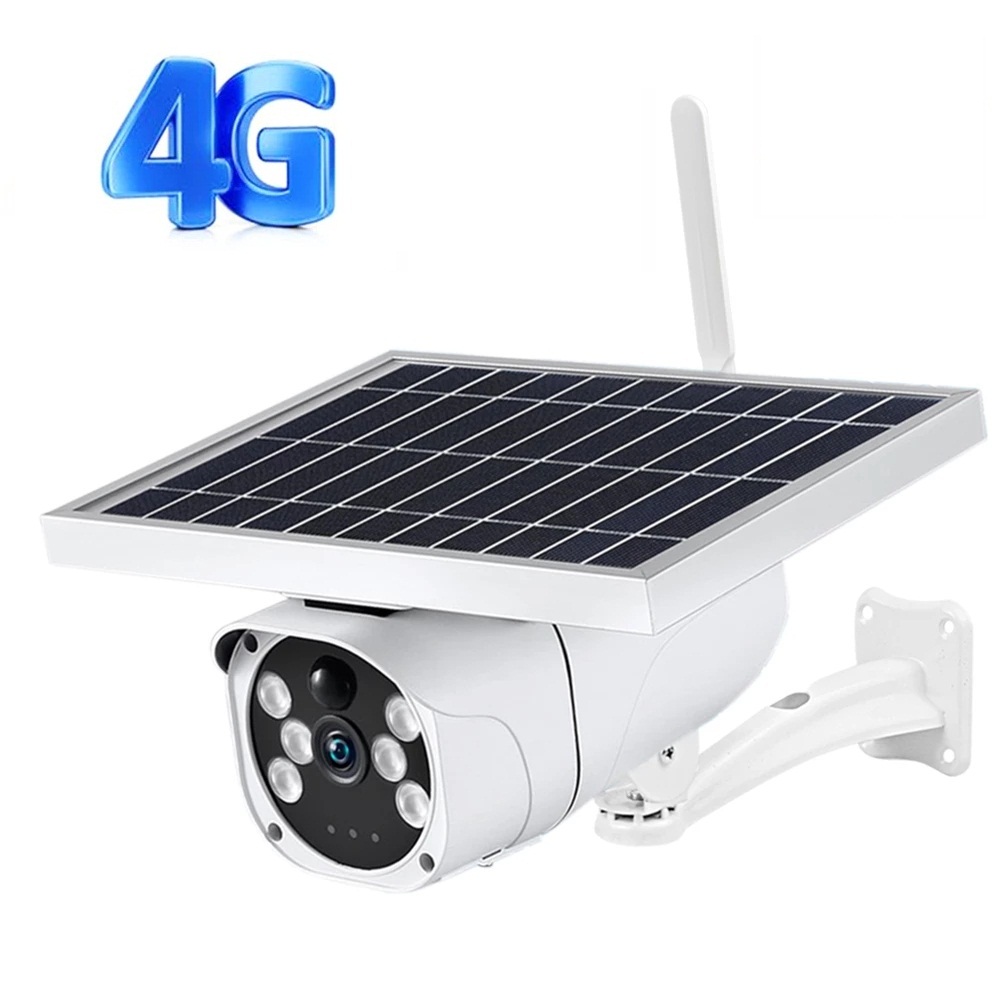 Gift 4G Sim Card Dual Lens Solar Panel Camera Outdoor 8MP Camaras PIR  Detection Night Vision Security Protection Built in Batter