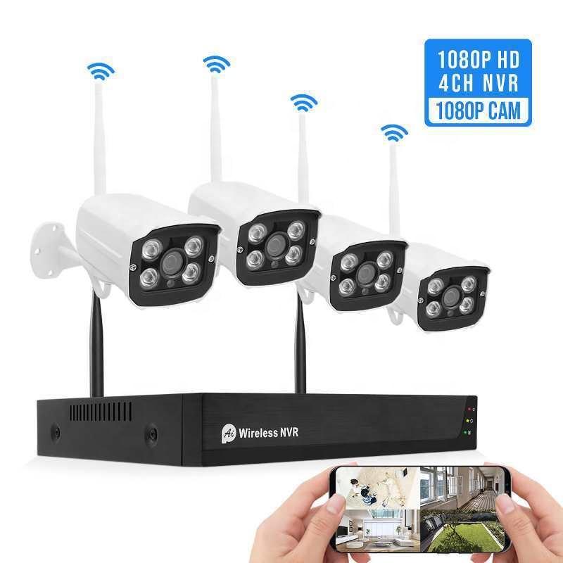 Tuya Smart Life 4CH 5MP FHD Video System Surveillance Camera NVR Kit Wireless WIFI CCTV System Camera Security System