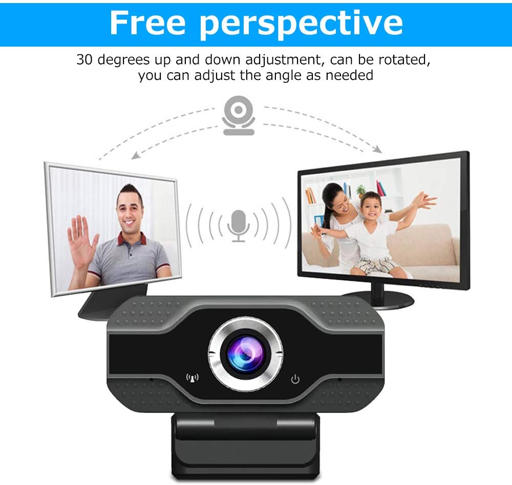Full HD 1080p 30fps Video Calling USB Webcam with Microphone Web Camera  Video Cam