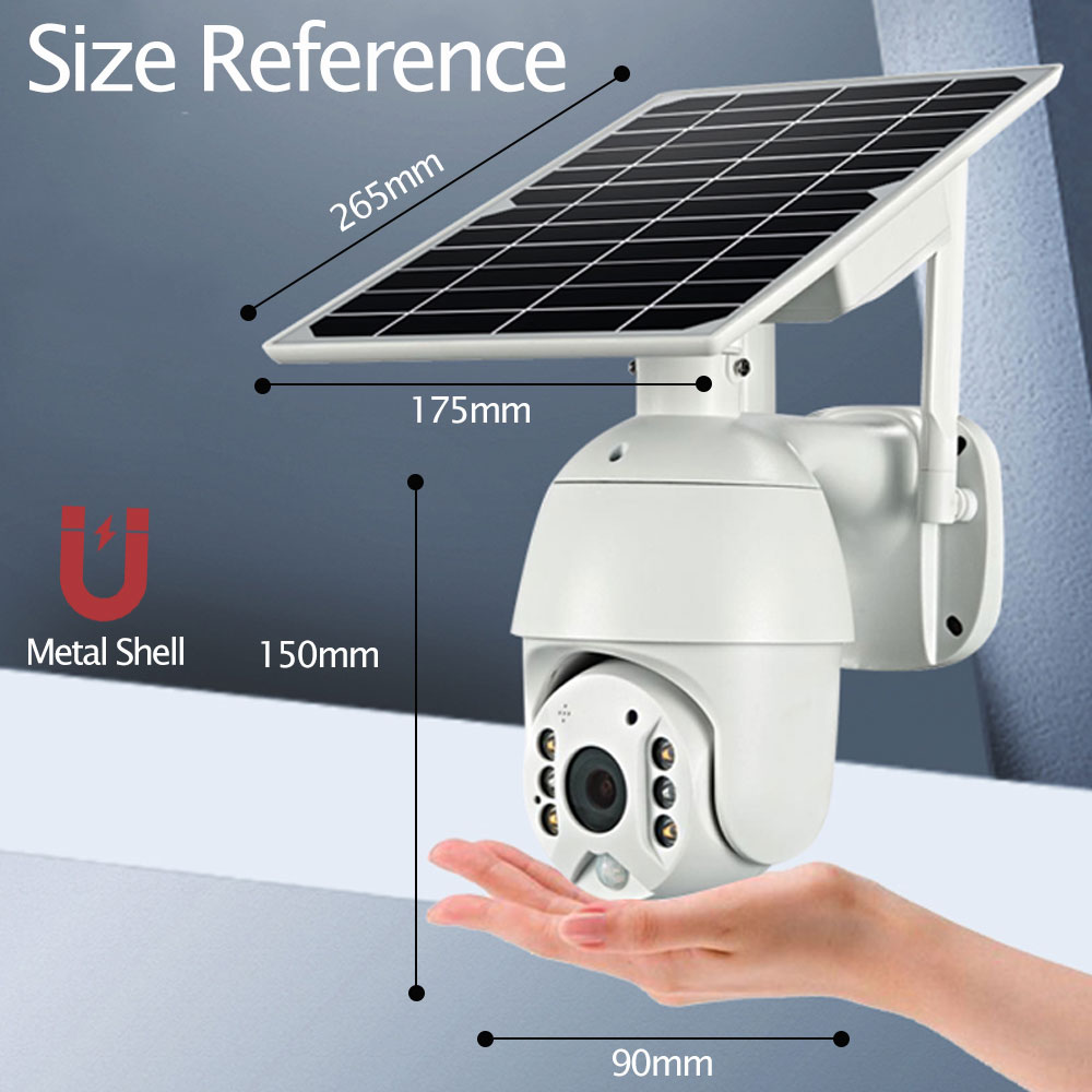 Full HD 1080P PTZ dome cam tuya wireless cctv security solar panel battery cameras outdoor solar powered ptz wifi camera