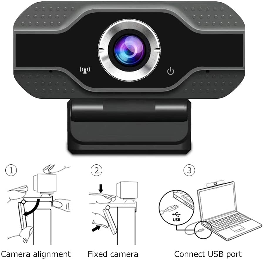 Full HD 1080p 30fps Video Calling USB Webcam with Microphone Web Camera  Video Cam