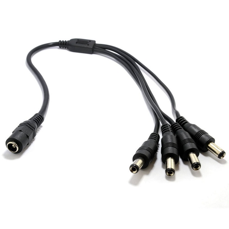 4 OUTPUT POWER CABLE 1 Female to 4 Male Splitter Cable For CCTV Accessories