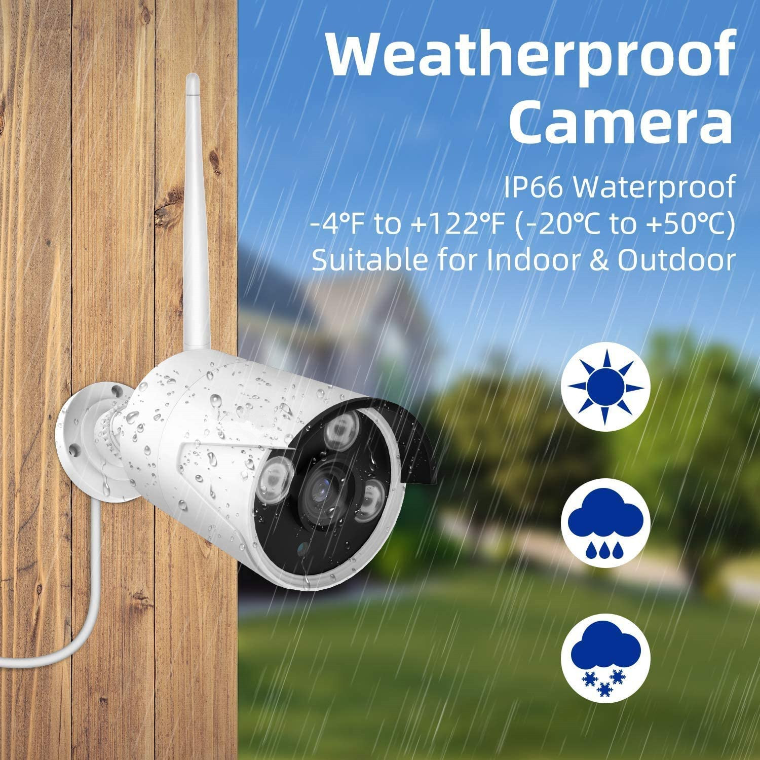 wifi ip bullet 2mp camera outdoor night vision infrared waterproof ctv kit 4 camera