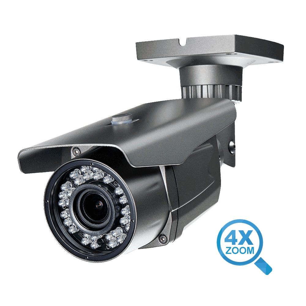 4MP Automatic Zoom Varifocal Lens AHD CCTV Camera Infrared Outdoor Gray Bullet Street Surveillance CCTV Camera