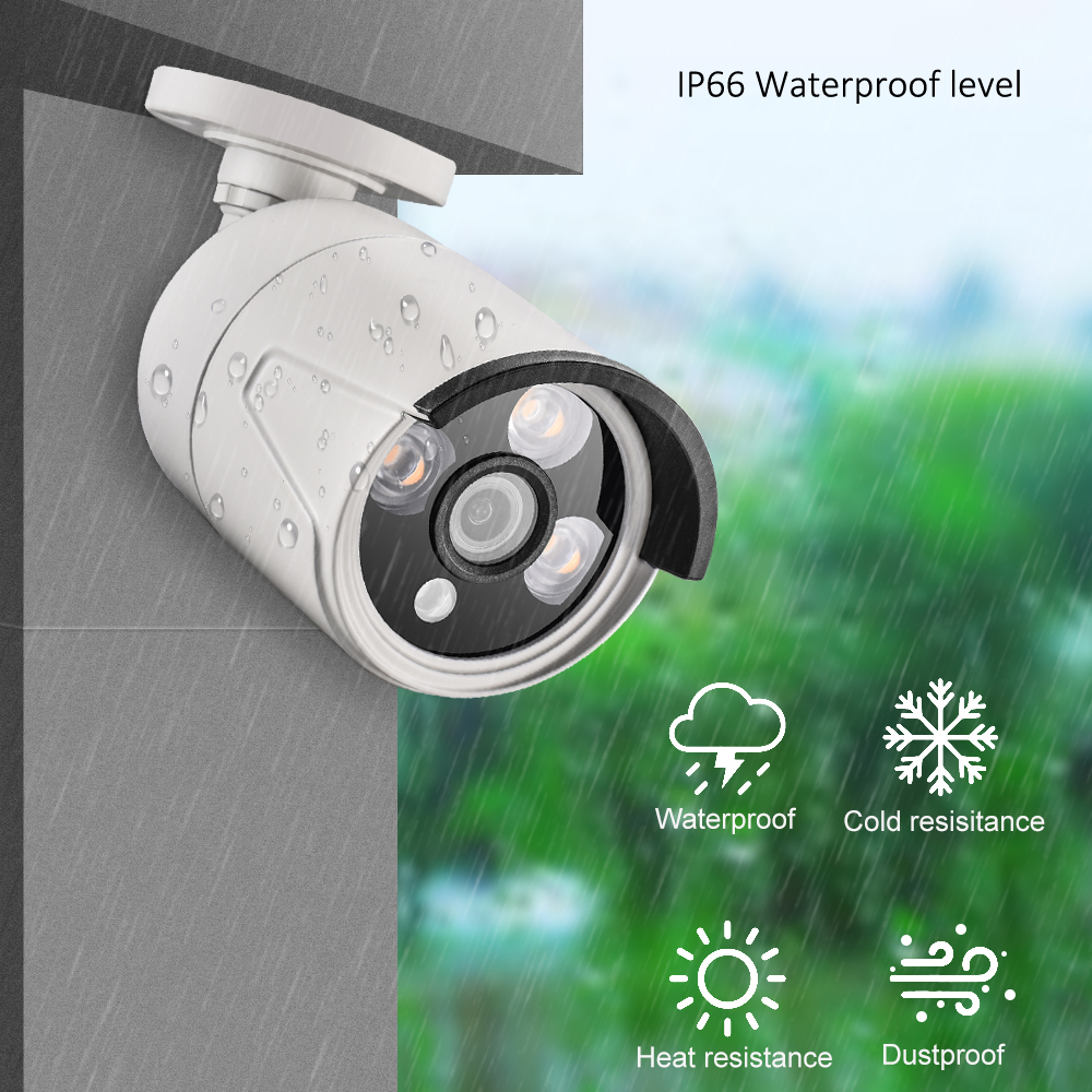 Tuya 8CH 5MP POE Security Camera System Kit Rj45 IP Camera IR Outdoor Waterproof CCTV Video Surveillance NVR kit
