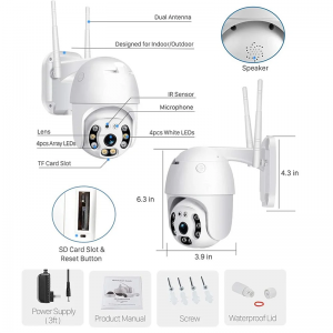 ICSEE 3MP/4MP/8MP HD Outdoor Security Wifi Network PTZ Camera