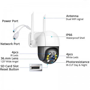ICSEE 3MP/4MP/8MP HD Outdoor Waterproof Wifi PTZ Camera